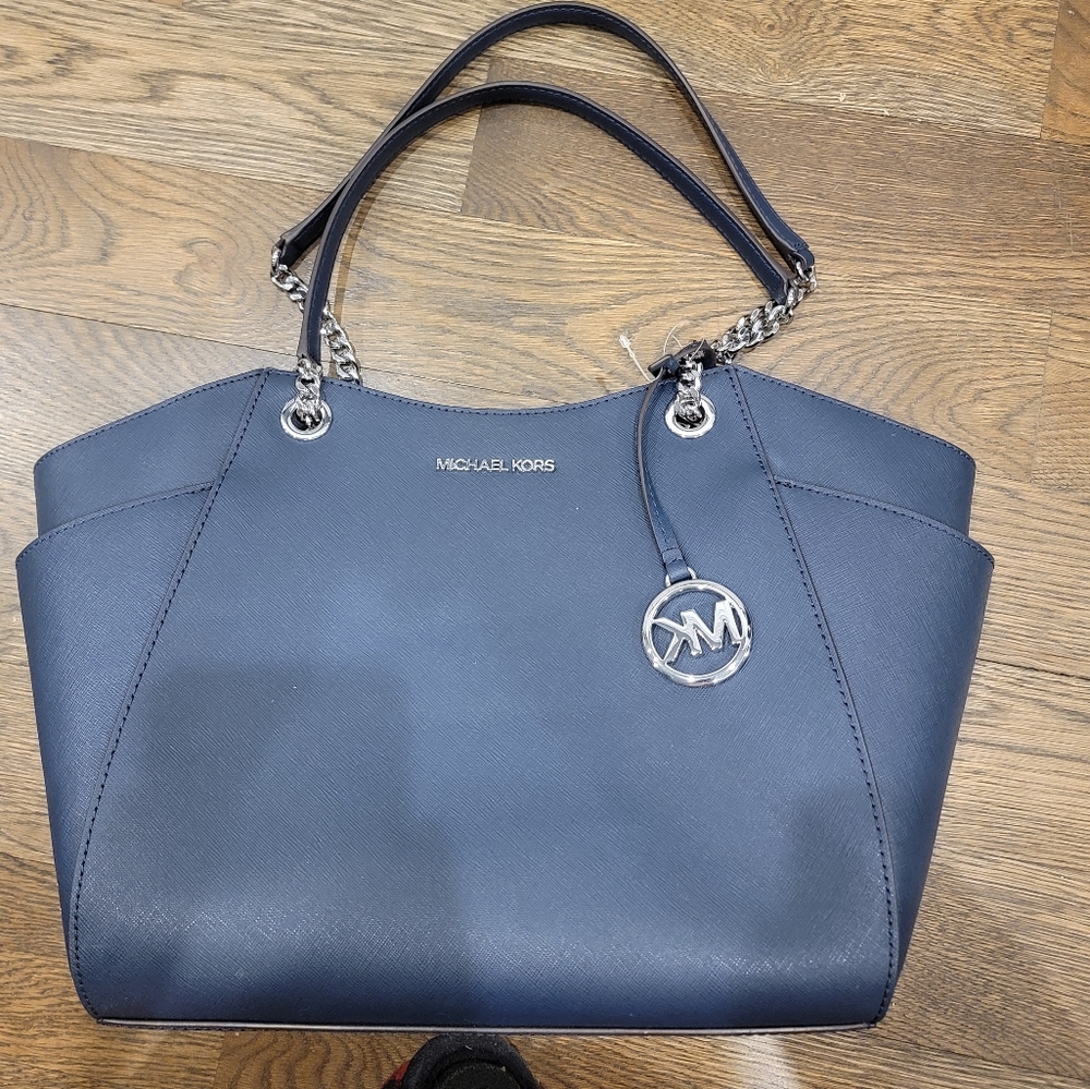 Michael Kors Navy Blue Tote Bag